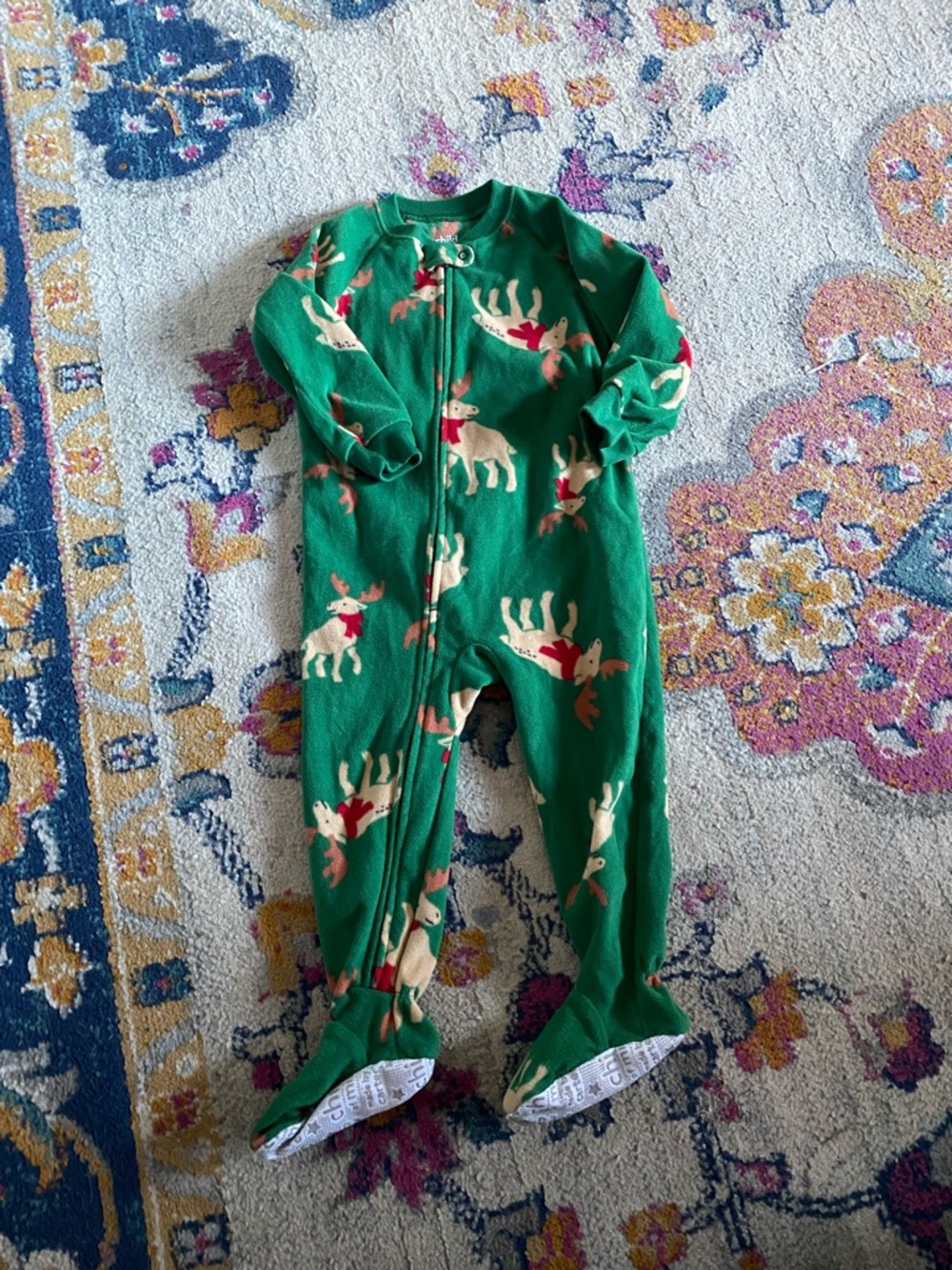 Child of Mine By Carter's Christmas Reindeer Footie Pajamas Toddler Size 2T